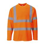 Portwest Hi-Vis Long Sleeved T-Shirt, Size: L, Colour: Orange, S278ORRL