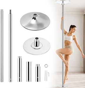 WUXIN H&P Pole Dance Pole for Home - Professional 45mm Spinning Static Dancing Pole, No Ceiling Damage, Height Adjustable, Portable Removable Fitness Pole for Exercise Club Party Pub