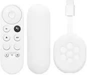 kwmobile Remote Cover Set Compatible with Google Chromecast 2020 4K (not for New-Generation) - Remote and Device Case 2 Piece Set - White/White