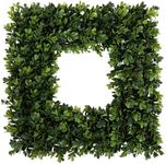 Pure Garden Square Boxwood Wreath -