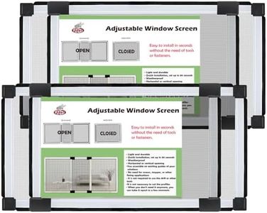 FLYZZZ Expandable Window Screens (9.84''x16'', White) 2Packs Adjustable Window Screen, Replacement Window Screen for Window, Window Mesh Screen, Window Net Screen