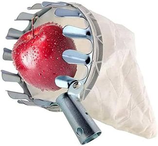 ProLeo Erntehelfer Obstpflücker mit Stoffbeutel, Apfelpflücker mit extra dickem baumwollbeutel Landwirtschaftsgartenzubehör Werkzeuge für Apfel Orangen Pfirsichbirne(Ø14 cm)