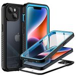 BEASTEK for iPhone 14 Plus Waterproof Case, Underwater Shockproof Dustproof Case, FSN Series with Built-in Screen Protector with Protective Clear Back Cover, for iPhone 14 Plus (6.7'') (Blue)