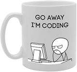 MG3467 Go Away I'm Coding Novelty Gift Printed Tea Coffee Ceramic Mug