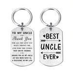 DEGASKEN Best Uncle Ever Gifts, Uncle Keychain from Nephew Niece,Fathers Day Present