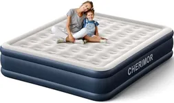 CHERIMOR California King Air Mattress with Built in Pump, 18” Luxury Thicken Sturdy Inflatable Mattress for Guests & Home, Portable Blow up Mattress with Carry Bag, Air Bed for Camping & Vacationing