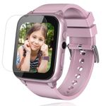 iCHOMKE Smart Watch for Kids, Girls Boys Smartwatch with 26 Games Camera Video Recorder and Player, Pedometer Calendar Flashlight, Audio Book etc., Gifts for 4-12 Years Children (Pink)