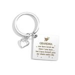 Birthday Gifts for Grandma Engraved Keychain from Granddaughter Grandmother Mothers Day Gifts for Grandma Great Best Grandma Gifts Christmas Valentines Day Anniversary Grandma Gift Ideas