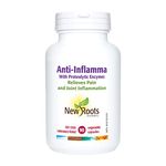New Roots Herbal - Anti-Inflamma With Proteolytic Enzymes, 90 Capsules - Helps to Relieve Joint Pain and Swelling Associated with Osteoarthritis of the Knee