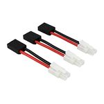 OliYin 3pcs Male Tamiya to Female TRX Traxxas Connector Adapter Cable 14awg 5cm 1.96in for NiCd NiMH Dynamite(Pack of 3)