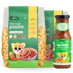 Troovy Millet Macaroni Pasta (Pack of 2) with Pizza Pasta sauce | All natural ingredients | Protein & Iron rich | Slow dried | High Fiber | No Preservatives | No Maida | No Junk