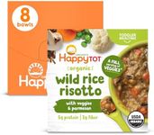 Happy Tot Organics Meal Bowl, Veggies & Wild Rice with Mushrooms & Parmesan, 4.5 Ounce Pouch (Pack of 8)