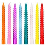 UPYOG Diwali Colorful Designer Spiral Candles Burn Time Multi Hours Long Hour Burning Perfect for Home Decoration, Chime Candles, Candles for Wedding, Dinner, Christmas,Festivals, Pack of 10 (6 Hours)