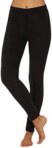 Cuddl Duds ClimateRight Womens Stretch Fleece Warm Underwear Leggings/Pants (M Black)