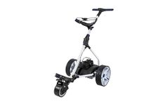 Ben Sayers Electric Golf Trolley | 18-Hole Lithium Battery Trolley | 9 Speed, Auto Distance Function | Over £100 Free Accessories (White/Blue)