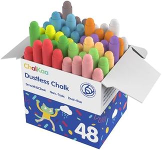 ciAmore Dustless Colored Chalk, 48PCS Chalks Stick Bulk for Kids Chalkboard Blackboard Drawing Washable Non-Toxic