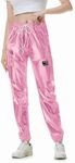 SANGTREE Girls & Women's Cargo Jogger Pants, 3 Years - Women 3XL, Metal Pink, Medium