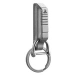 FEGVE Belt Key Ring Holder Titanium Quick Release Integrated Spring Belt Key Clip (BKC+ D ring)