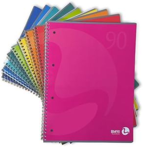 BM BeMore – Blocco Spiralato Maxi Color 0105347 – 60 Fogli – Blocco Spiralato con Fori – Formato A4 – Rigatura 5mm – Quadretti 5mm – Carta 90 g/mq – Colori Assortiti – Confezione 5 Pezzi