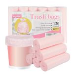 Kryrinl 4 Gallon Tall kitchen Trash bags, Garbage Bags, Strong Liners for Bathroom Bedroom Office Trash bags, Pink