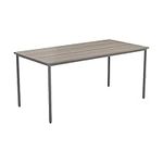 Office Hippo Office Table, Sturdy & Robust Computer Table, Stylish Work Table For Home Office, Ideal Desk Table For Any Work Space, Height Adjustable Feet, 5 Year Guarantee, Grey Oak, 180 x 80 x 73 cm