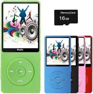 MP3 Player, Music Player with 16GB Micro SD Card, Build-in Speaker/Photo/Video Play/FM Radio/Voice Recorder/E-Book Reader, Supports up to 128GB