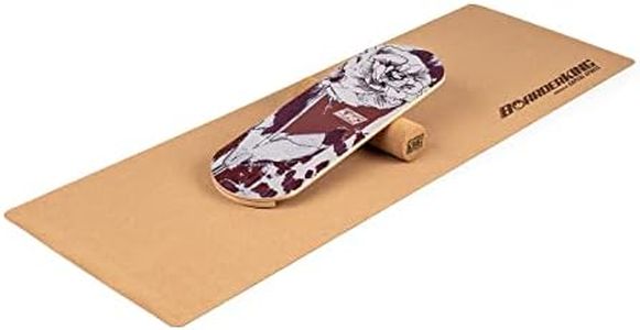 BoarderKING Balance Board - Tavola di Equilibrio per Surf e Skate Indoor, Tavola Propriocettiva per NeuroMuscular Response Training, incl. Tappetino Protettivo, 100 mm x 33 cm, Rosa