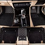 Hi Art PVC, Faux Leather, Nylon 7D Car Floor Mats Compatible with Audi A6, (Black)