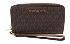 Michael Kors Women's Jet Set Travel Multifunction Phone Case Brown