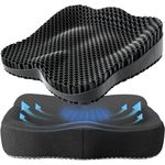 Cooling Seat Cushion, Thickened Big Gel Seat Cushion for Long Sitting, Support for Sciatica & Back Pain Relief, Breathable Chair Seat Pads Cushion