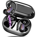 Wireless Earbuds, 50H Bluetooth 5.4 Headphones Sport, Bluetooth Earbuds with ENC Noise Canceling, HiFi Stereo Sound Wireless Earphones with Earhooks, IP7 Waterproof Ear Buds for Sports/Workout/Running