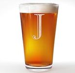 Etched Monogram 16oz Pint Glass for