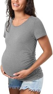 Happy.angel Women's Maternity Shirts Short Sleeve Pregnancy Top Tees