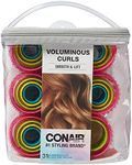 Conair Self Grip Assorted Sizes and Colors Hair Rollers, Hair Curlers, Self-Grip Hair Rollers, with Storage Bag 31 Count(Pack of 1)