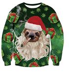 Honeystore Unisex Ugly Christmas Sweatshirt 3D Print Pullover Holiday Party Shirt GK128 M