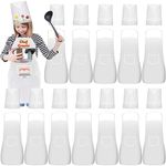 Ecoofor 24 Pieces Kids Aprons and chef hat Set, Kids Aprons with Pocket Children Chef Apron and Hats for Boys Girl's Kitchen Cooking Baking Painting Wear (5-12 Years)