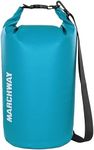 MARCHWAY Floating Waterproof Dry Bag 5L/10L/20L/30L/40L, Roll Top Sack Keeps Gear Dry for Kayaking, Rafting, Boating, Swimming, Camping, Hiking, Beach, Fishing, Blue, 20L