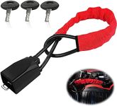 GION Universal Steering Wheel Lock Car Anti-Theft Device Seat Belt Steering Wheel Lock with 3 Keys for Auto/Truck/SUV/Van (1Pcs)