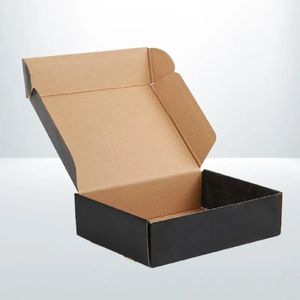 Black Mailing Boxes 240 x 125 x 75mm Diecut cardboard box packing shipping 100pcs