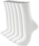 JOLLMONO Womens Crew Socks Size 9-11 Thin Athletic Socks 3-6 Pairs(J2168-3W)