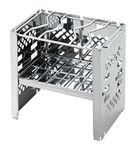 Captain Stag UG-43 Barbecue Stove, Bonfire Stand, 3-in-1, Foldable, Kamado Smart Grill, B6 Type, Bag Included, 3 Adjustable Levels, Silver, For 1 Person