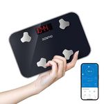 RENPHO Travel Scale for Body Weight, Mini Bathroom Scale for Body Fat, Portable Digital Weight Scale for Traveling, 13 Body Composition Analyzer Sync with Smart App, 400 lbs, 11.02" x 7.09", Elis Go