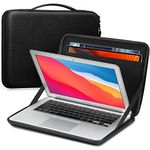 FINPAC Hard Laptop and Tablet Sleeve Case for 13.6-inch MacBook Air M3 A3113 2024, 14-inch MacBook Pro M3/M2/M1 2023-2021, 13.3'' MacBook, Shockproof Briefcase with Pocket for Surface Laptop, Black