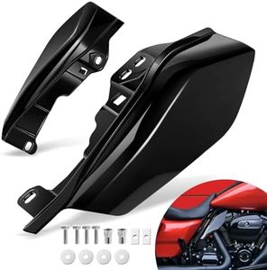 Benlari Gloss Black Mid Frame Air Deflectors Heat Shields Deflector 2009-2024 Compatible for Harley Davidson Touring Street Glide Road Glide Electra Glide Road King Ultra Limited Tri Glide CVO