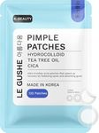 LE GUSHE Korean Pimple Patches for Face (132 Dots) - Hydrocolloid Acne Patches with Tea Tree Oil - Invisible Zit Stickers - Dermatologist Tested - Korean Skin Care