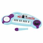 Lexibook K704FZ Frozen Electronic Piano for Children with Light Effects, Microphone, Drums, Built-in Speaker, Demo Tunes, DJ Player, Purple/Blue