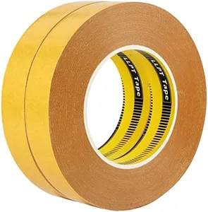 LLPT Double Sided Woodworking Tape 2 Pack 1 Inch x 36 Yards Each Roll Double Face Turner Tape for CNC and Wood Template Removable Residue Free (WT265)