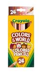 CRAYOLA Colours of the World Pencils - Assorted Colours (Pack of 24) | Colours That Represent Skin Tones from Around the World | Ideal for Kids Aged 3+