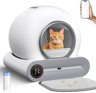 LIODUX Automatic Self Cleaning Cat Litter Box, 80L+9L Automatic Cat Litter Box with Cat Litter Mat, Automatic with App Control, No Scooping Needed, Electric Litter Cleaning Robot for Multiple Cats