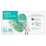 Pampers Diapers Size 4, 88 Count - Pure Protection Disposable Baby Diapers, Hypoallergenic and Unscented Protection, Super Pack (Packaging & Prints May Vary)